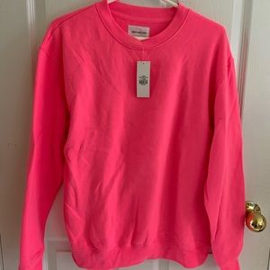 Neon crew neck sweater, with tags